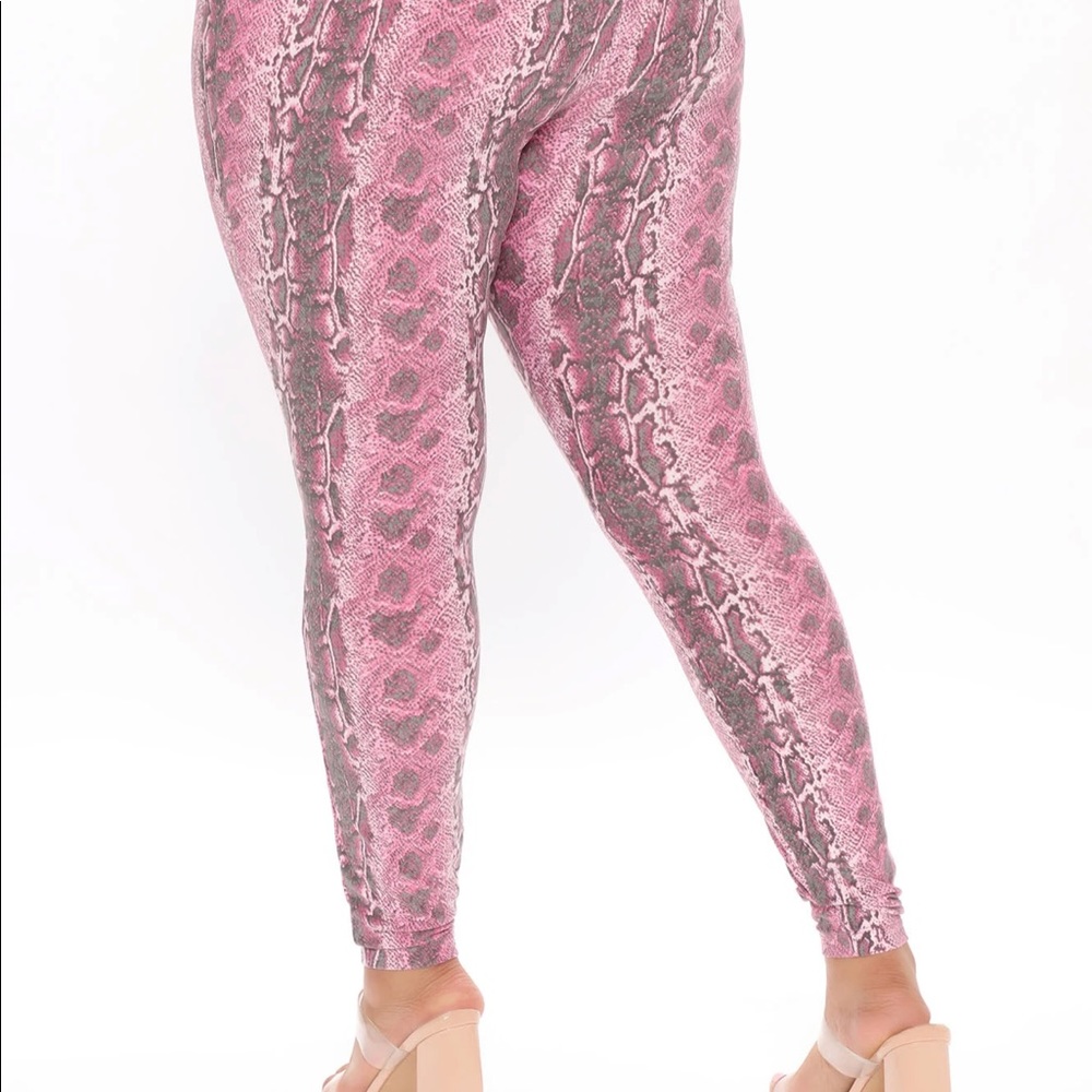 Python pink print legging - Picture 2 of 2